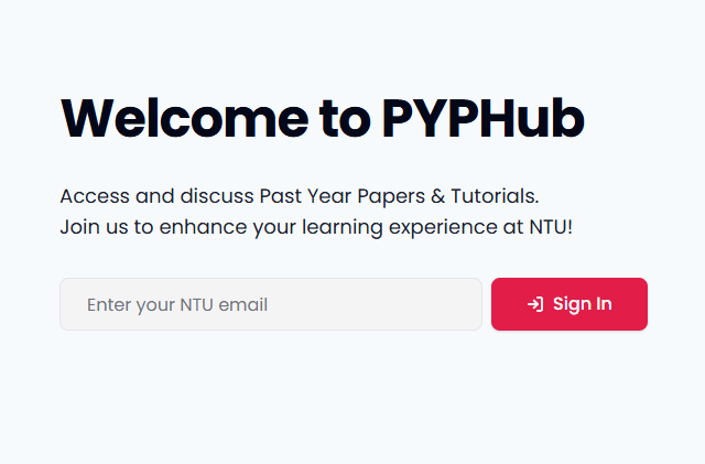 Sign In button on home page