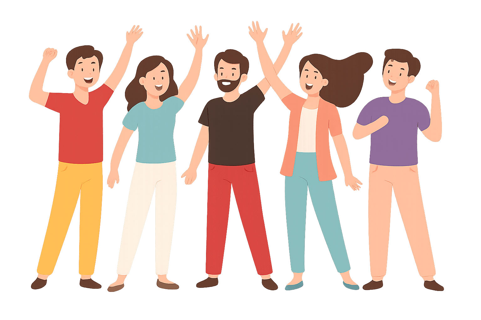 Students collaborating on study materials